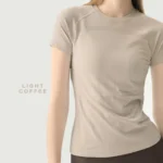 Womens Seamless Short Sleeve Gym Yoga Running T-Shirt Multi