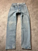 Levis Womens High Waist Straight Leg Light Wash Blue Denim Jeans
