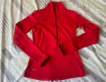 Nike Dri-Fit Womens Half Zip Running Training Top Red Swoosh