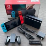 Nintendo Switch HAC-001 Neon Blue Red Joy-Con Dock Original Box Set - Image 2