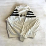 Adidas Lightweight White Sports Jacket Full Zip Retro Style - Image 5
