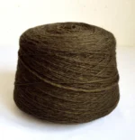 Soft Wool Yarn Cone Heathered Dark Olive Brown for Knitting