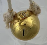 Chanel Gold Ball Minaudière Bag with Cream Rope Tassels CC Logo - Image 5