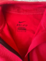 Nike Dri-Fit Womens Half Zip Running Training Top Red Swoosh - Image 2