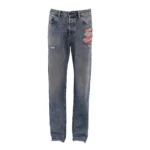 Mens Baggy Jeans Loose Fit Distressed Light Wash Y2K Streetwear Denim - Image 2