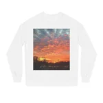 Fiery Sunset Sky Photo Print White Unisex Graphic Sweatshirt - Image 3