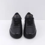 HUGO Boss Black Leather Low-Top Sneakers Mens Court Shoes
