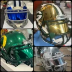 Mini Football Helmet Visor Riddell Speed Mini Helmet Color Choose Set - Image 4