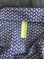 Navy Geometric Print Golf Polo Shirt Breathable Fit - Image 3