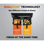 Ninja Foodi Dual Zone Air Fryer DualZone 10Qt 6-in-1 Black - Image 3
