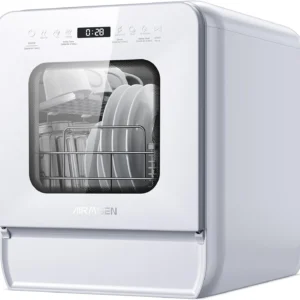 AIRMSEN Countertop Dishwasher 7 Programs Tank And Faucet Compact