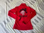 Nike Dri-Fit Womens Half Zip Running Training Top Red Swoosh - Image 3