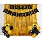 Metallic Foil Fringe Curtain Party Backdrop Decoration 1x2m
