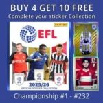 Panini EFL 2025/26 Stickers Championship #1-#232