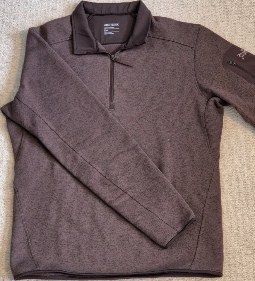 s-l960 Arc'teryx Mens Half Zip Fleece Pullover Sweater Brown - Image 1