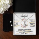 To My Daughter Necklace Earring Set Love Mom Gift Box