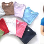 Women's Plain Cotton T-Shirt Ladies Crew Neck Tee