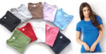 Women's Plain Cotton T-Shirt Ladies Crew Neck Tee